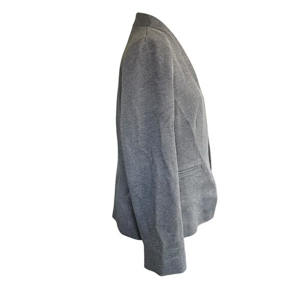J Crew Going Out Blazer in Stretch Twill Open Front Jacket Gray 12 Academia Prep - Picture 4 of 13